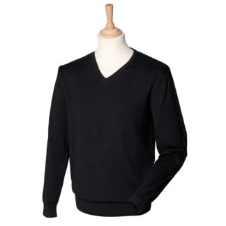 Mens V Neck Knitted Sweater