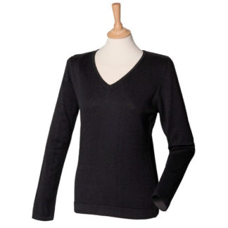 Ladies V Neck Knitted Sweater