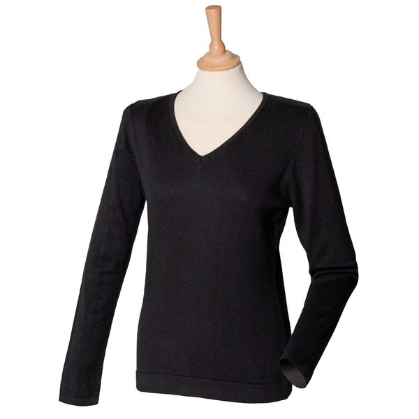 Ladies V Neck Knitted Sweater